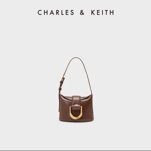 Charles & Keith Horseshoe Buckle Belt Leather Bag